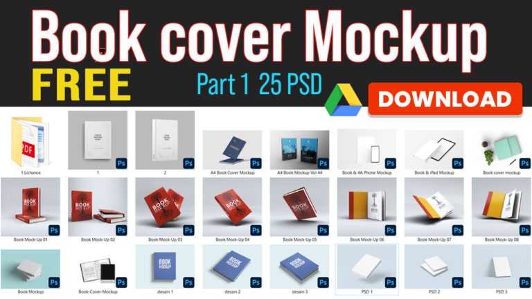 25+ Book Cover Mockup Psd File Free Download