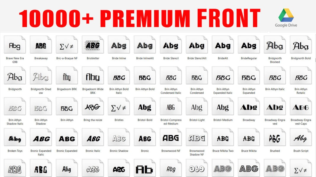 Professional 10k Free Fonts pack Download