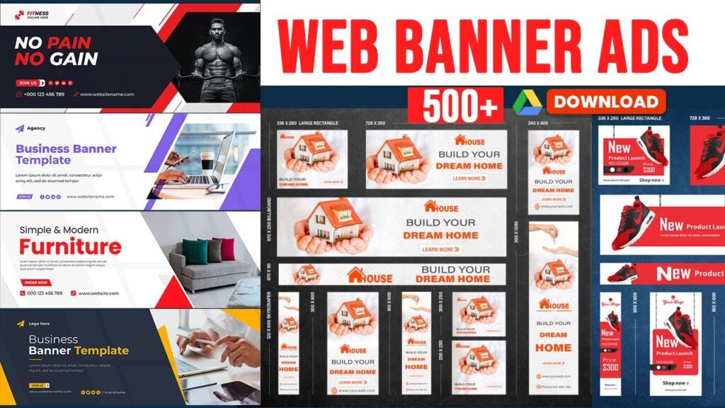 500+ Website Banner ads design Template Free Download
