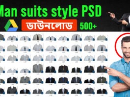 Men's suits photoshop PSD dress collection