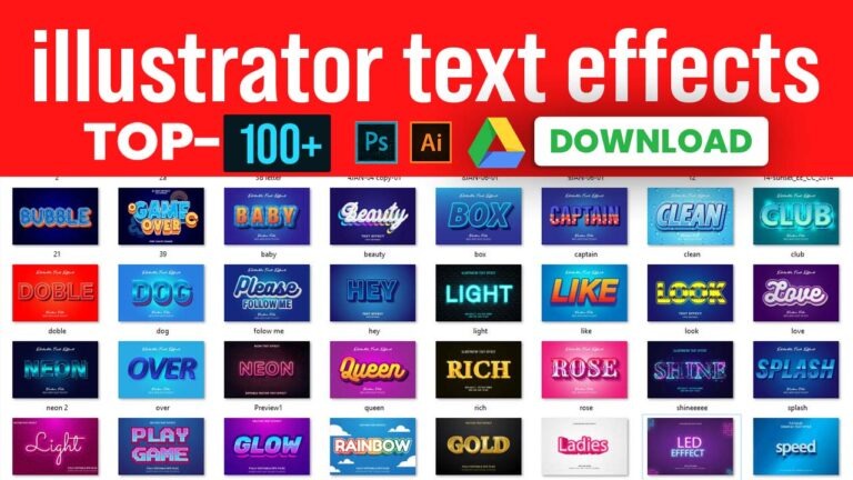 adobe illustrator text effects free download