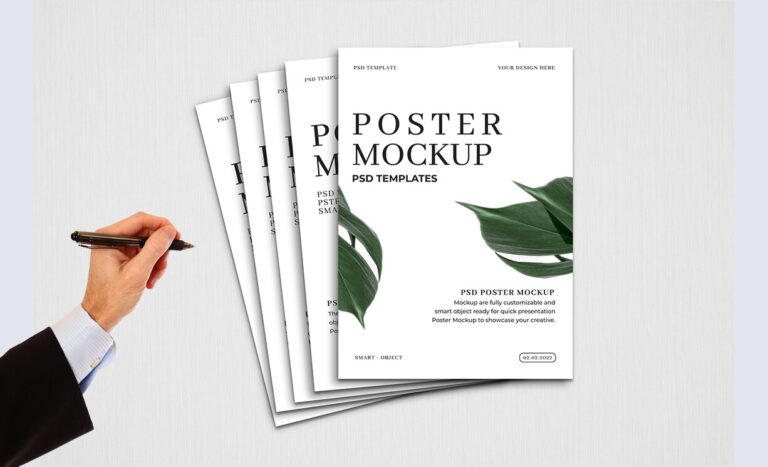 A4 size Flyer Mockup Free Download