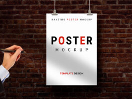 Minimal a4 Poster Mockup Psd Free Template