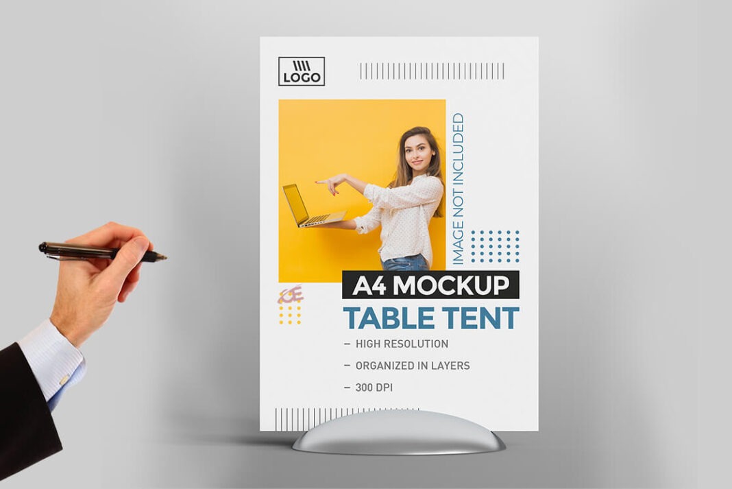 Editable Flyer stand mockup Free Download