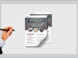 A4 paper mockup PSD free download