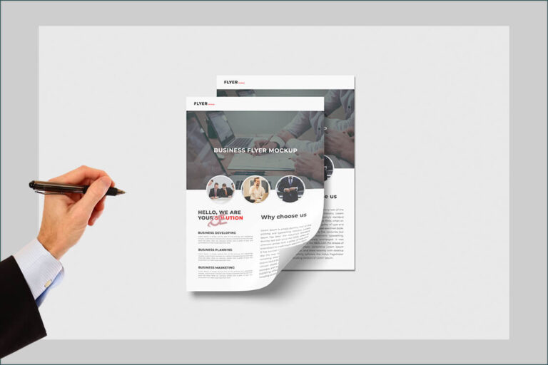 A4 paper mockup PSD free download