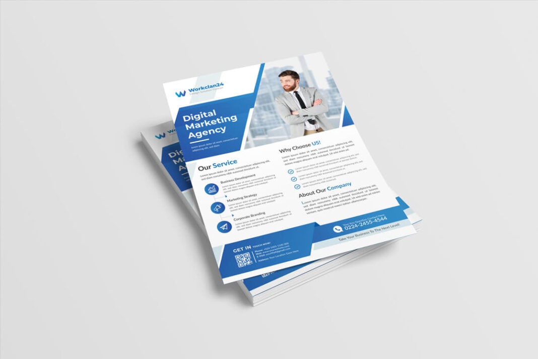 Corporate Flyer Mockup Free Download
