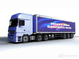 Realistic truck Mockup PSD Templates Free Download