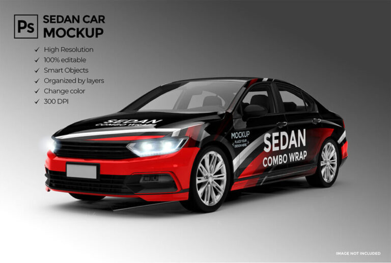 Sport car mockup Free Download