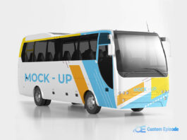 Bus Mockup psd Free Download