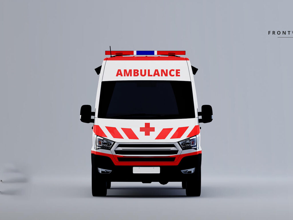 ambulance car all side view mockup psd free download