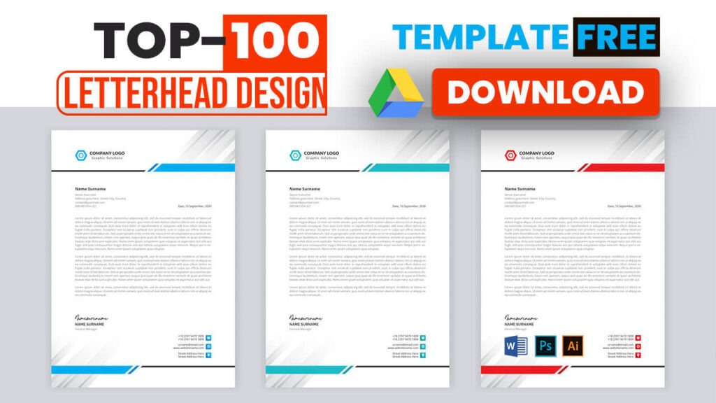 100+ Letterhead Design PSD Template Free Download
