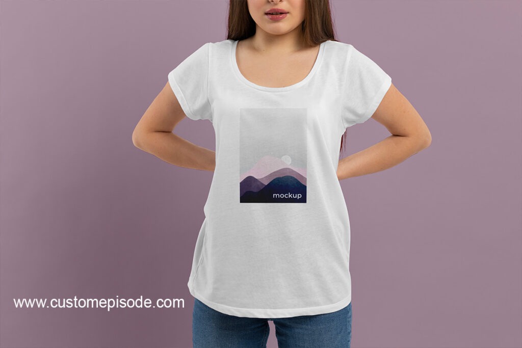 female t shirt mockup
