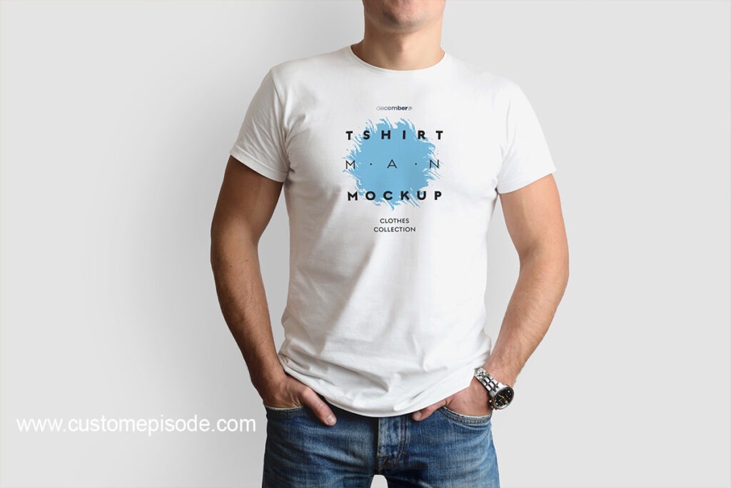 man t shirt mockup free download