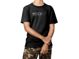 Black t-shirt mockup free download