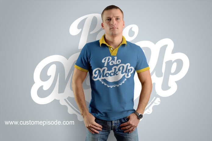polo t shirt mockup psd free download