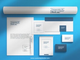 Free stationery mockup download Photoshop psd template