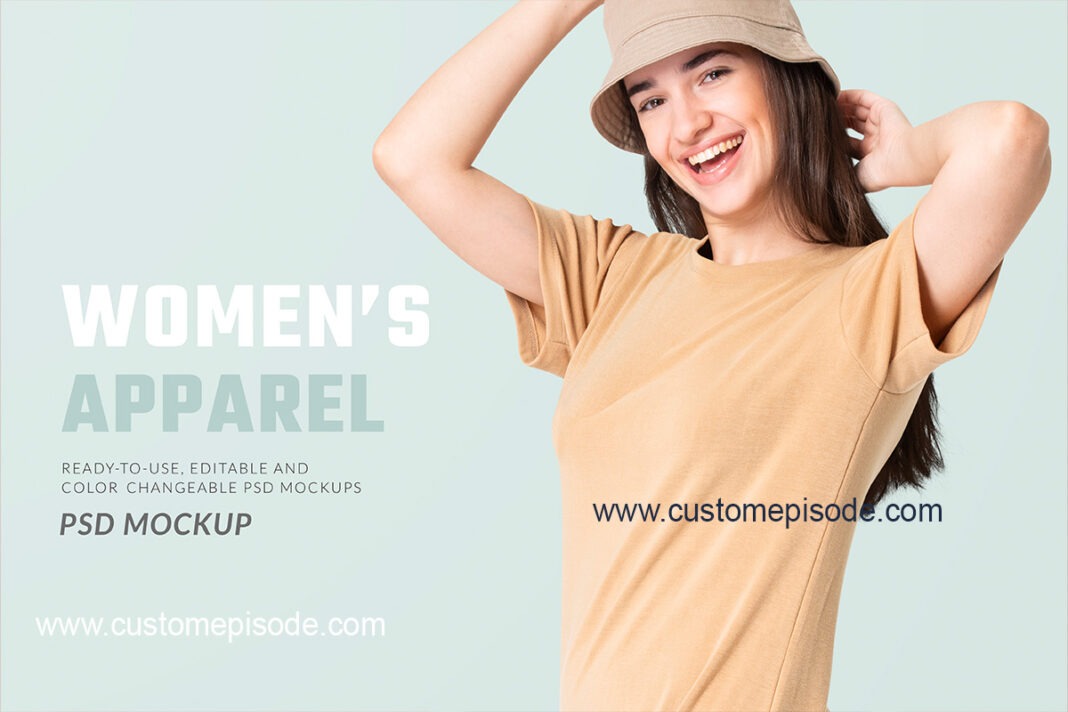 women's apparel t-shirt mockup free download