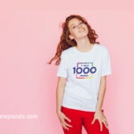 Female t-shirt mockup Free Psd t-shirt mockup free download