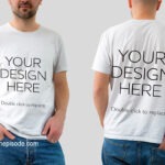 couple t shirt mockup psd free download t-shirt mockup free download