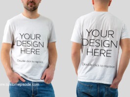 couple t shirt mockup psd free download