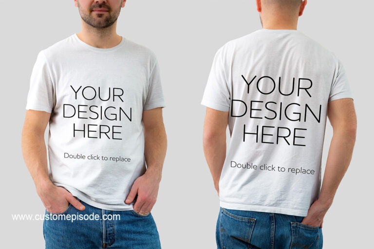 Couple t shirt mockup psd free download