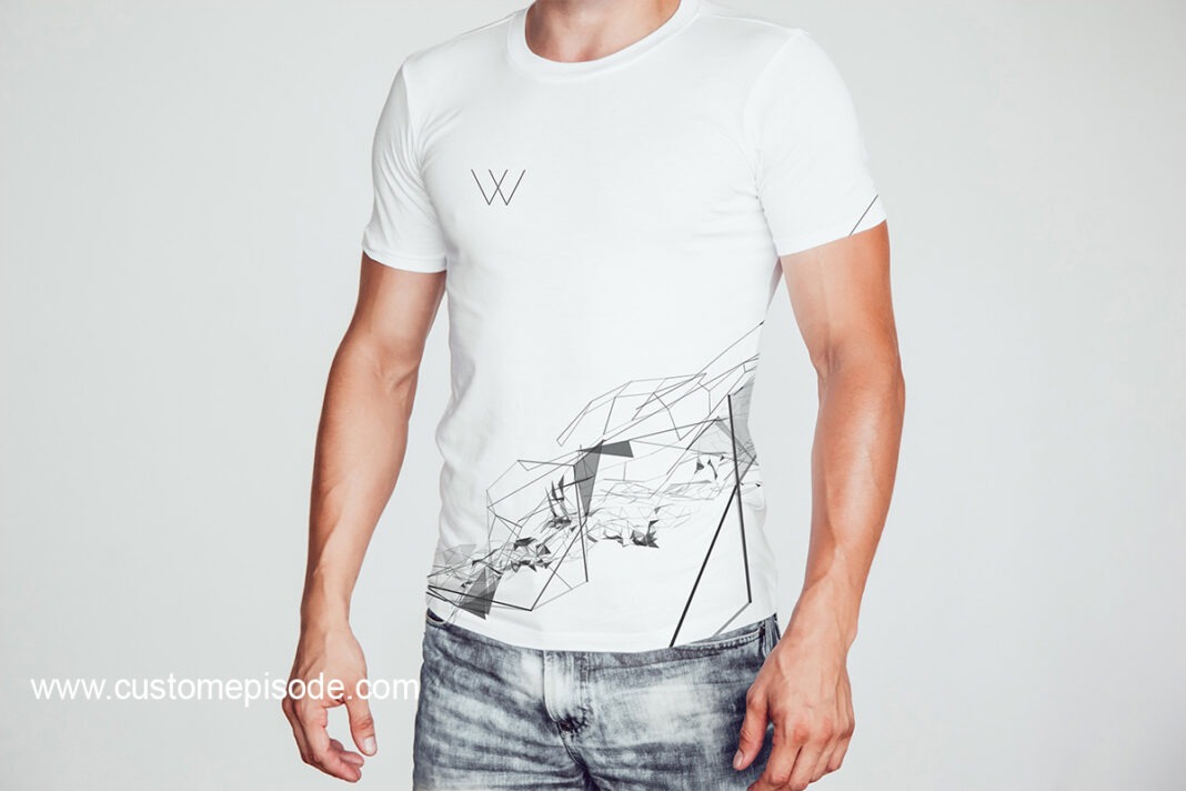 White t-shirt model Mockup Free Download
