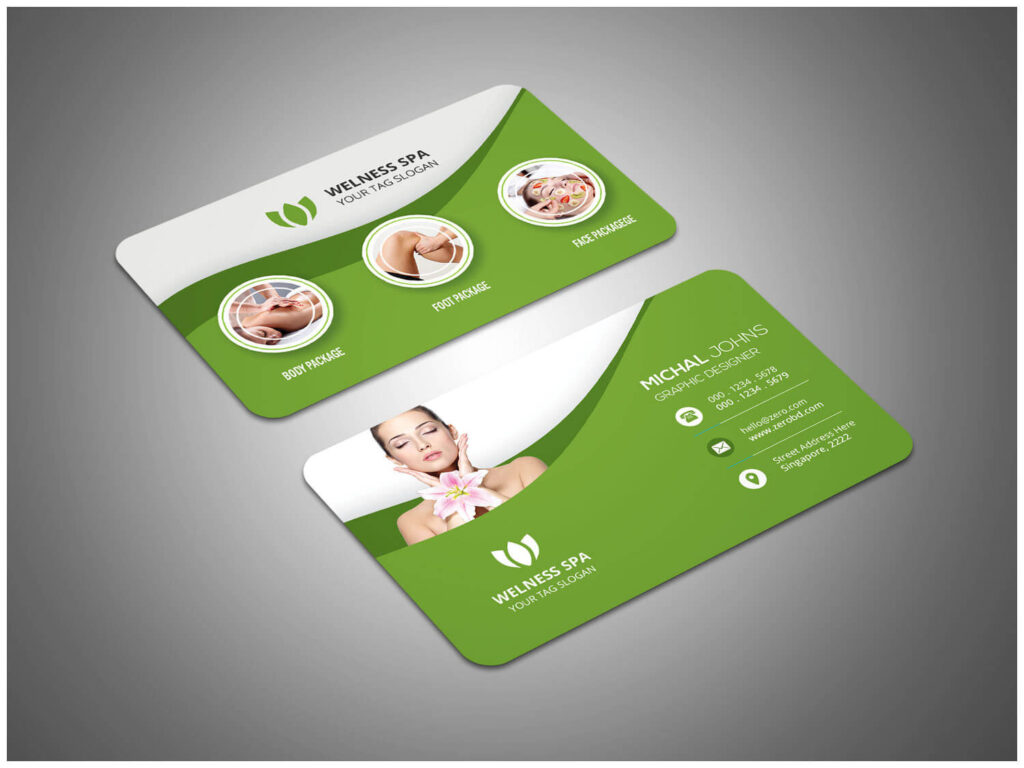 Beauty business card mockup free download