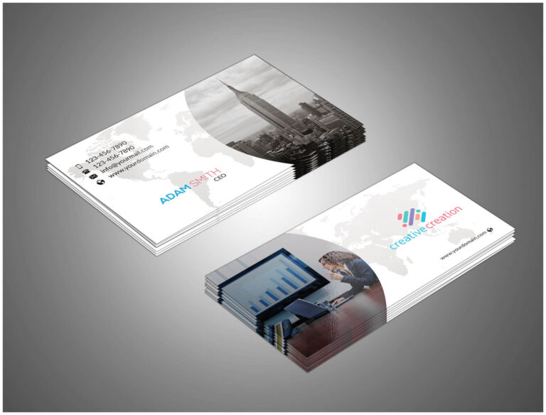 Business card mockup Photoshop psd file Free Download