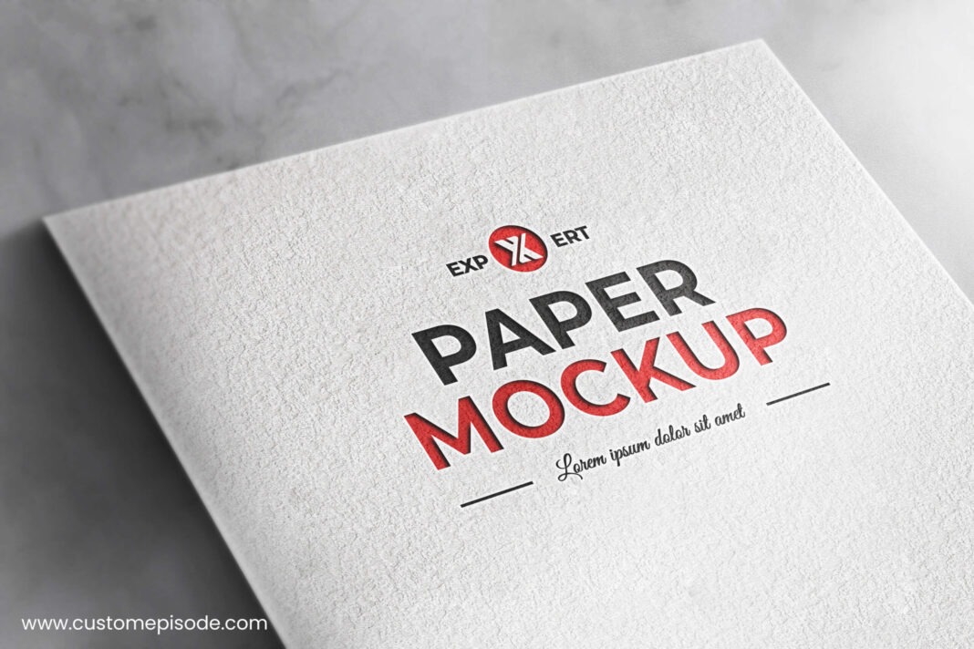Logo Paper Mockup Psd Free Download