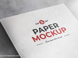 Logo Paper Mockup Psd Free Download