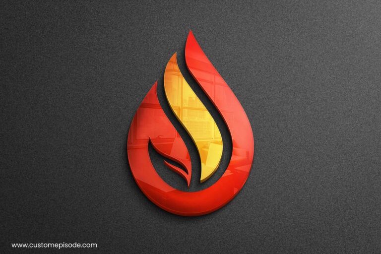 Logo mockup Free Download With Black Background