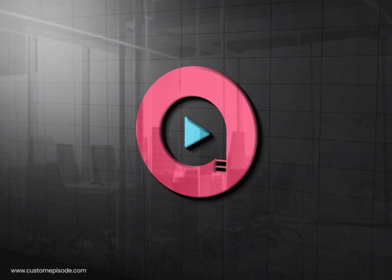 3D Glass Logo Mockup Free Download