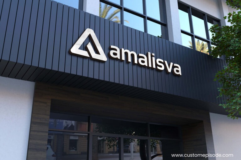 Luxury apartments Logo Mockup Free Download