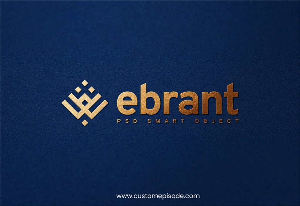 golden logo mockup free download