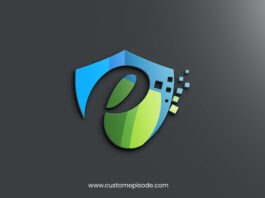 3d Logo mockup Black background