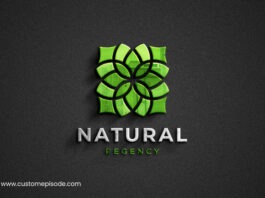 3d logo mockup psd