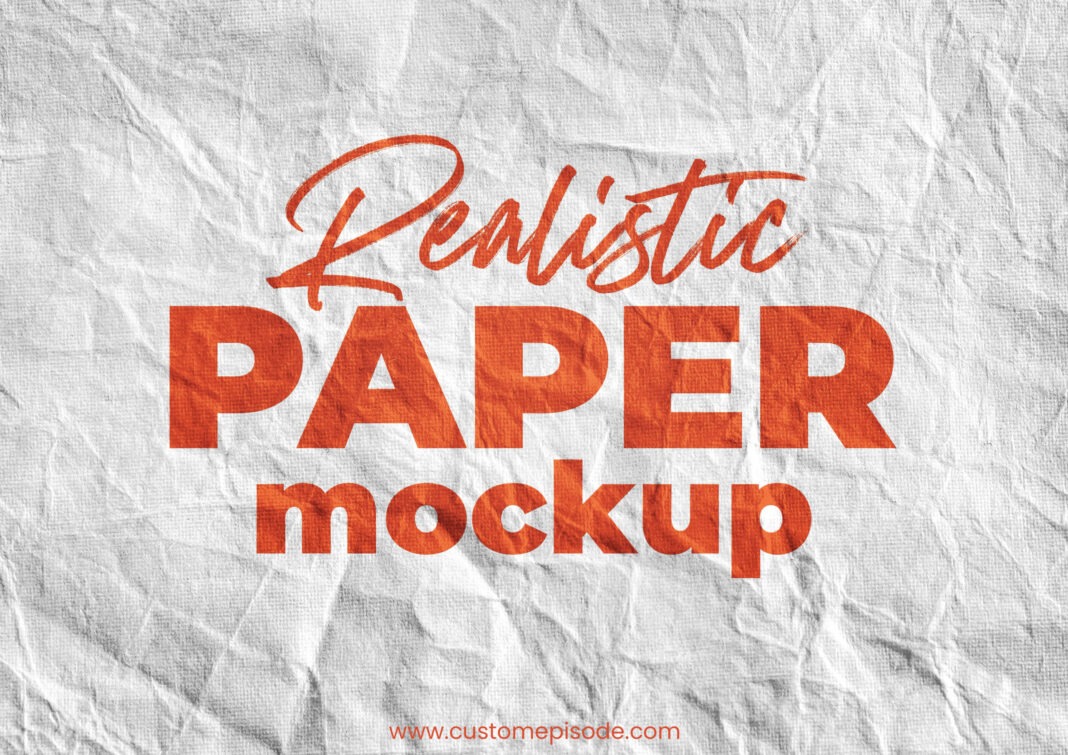 Realistic Paper Logo Mockup PFree Download