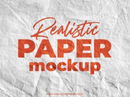 Realistic Paper Logo Mockup PFree Download