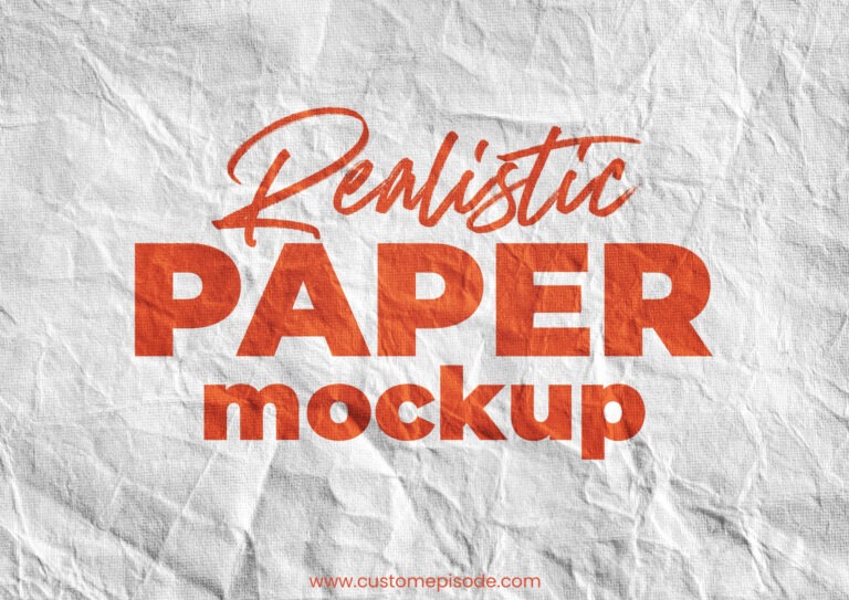 Realistic Paper Logo Mockup Free Download