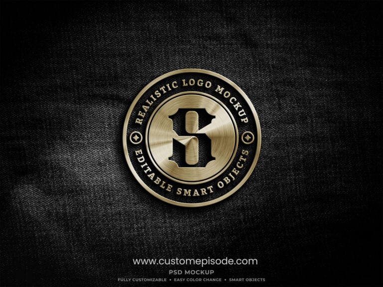 Round circle Logo Mockup Free Download