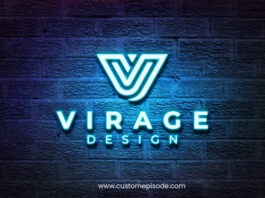 Neon wall Light Logo Mockup Free Download