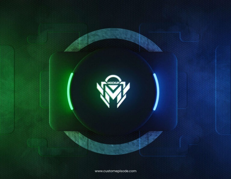 Gaming Logo Mockup Free Download