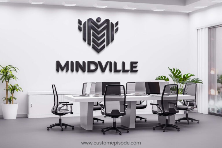 restaurant logo mockup psd free download