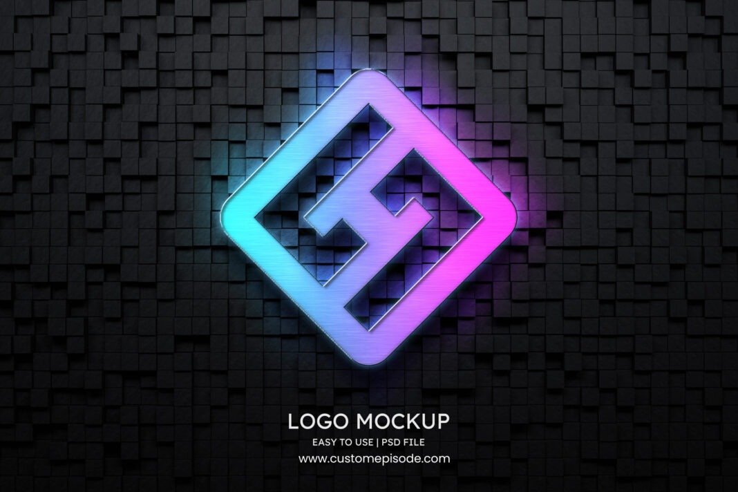 3d logo mockup psd free download 2022