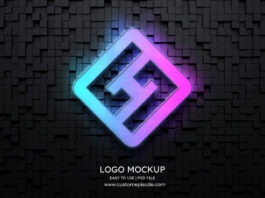 3d logo mockup psd free download 2022