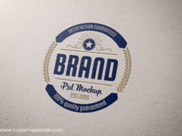 Brand PSD Logo Mockup Free Download