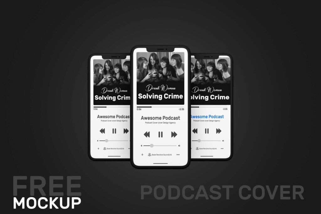 spotify podcast mockup psd Free Download