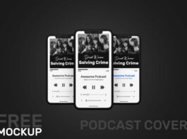 spotify podcast mockup psd Free Download