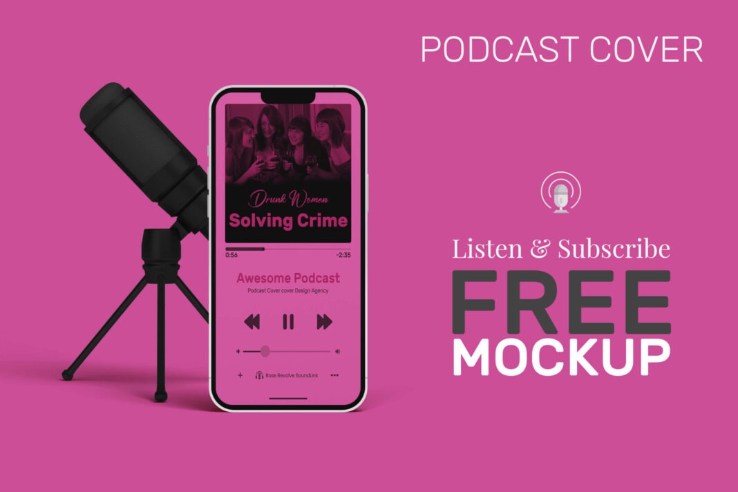 Podcast PSD Mockup Free Download